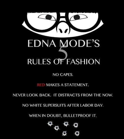 Red Makes A Statement Edna Mode Quotes