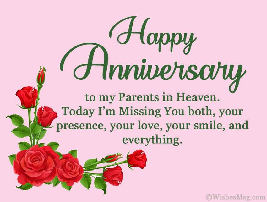 To My Parents In Heaven Happy Anniversary In Heaven