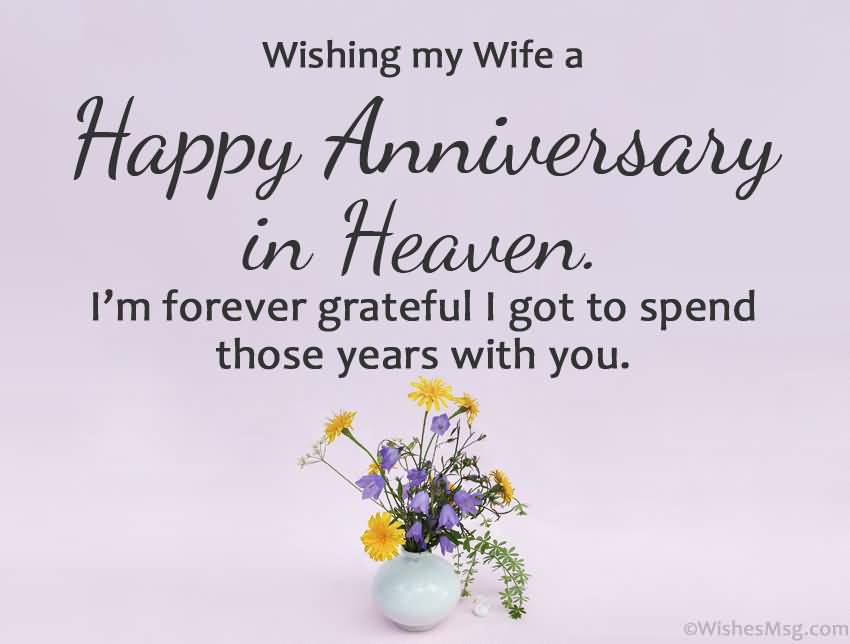 Wishing My Wife A Happy Anniversary In Heaven