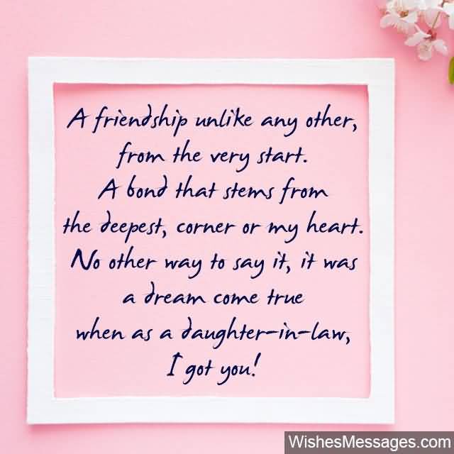 A Friendship Unlike Any Daughter In Law Quotes