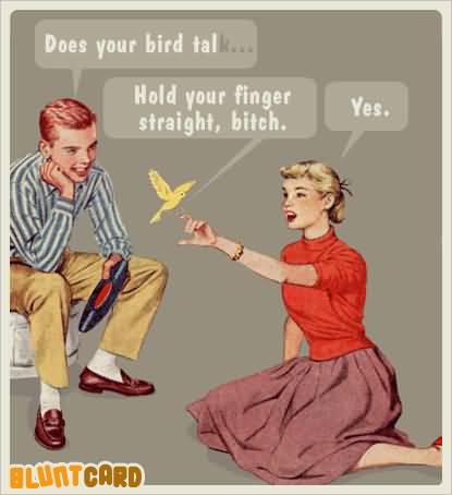 Does Your Bird Talk Blunt Cards