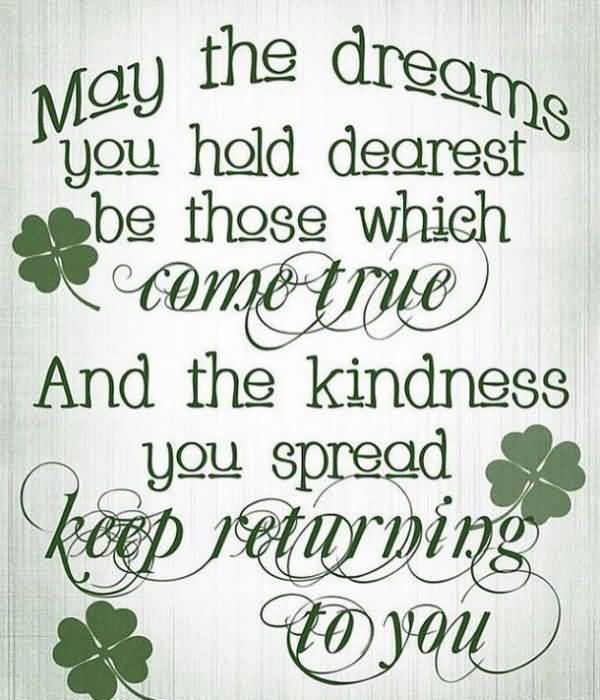 May The Dreams You Irish Birthday Wishes