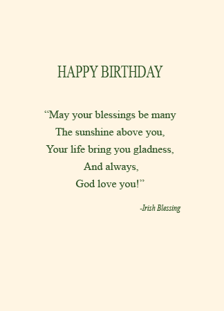 May Your Blessings Be Irish Birthday Wishes