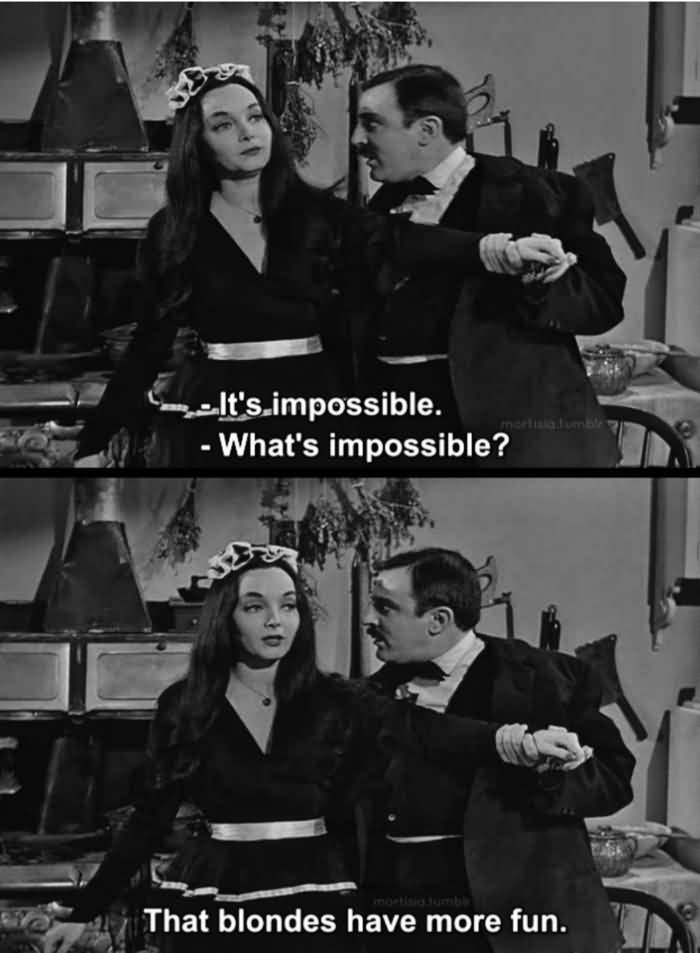 It's Impossible What's Impossible Morticia Addams Quotes