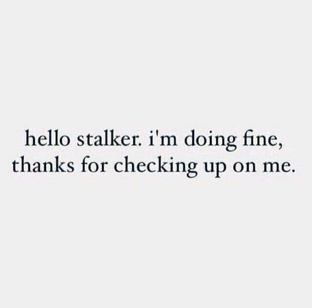 Hello Stalker I'm Doing Stalker Quotes